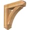 Ekena Millwork Thorton Arts and Crafts Rough Sawn Bracket w/ Offset Brace, Western Red Cedar, 8"W x 32"D x 32"H BKT0806X32X32THR03RWR - alternate 1